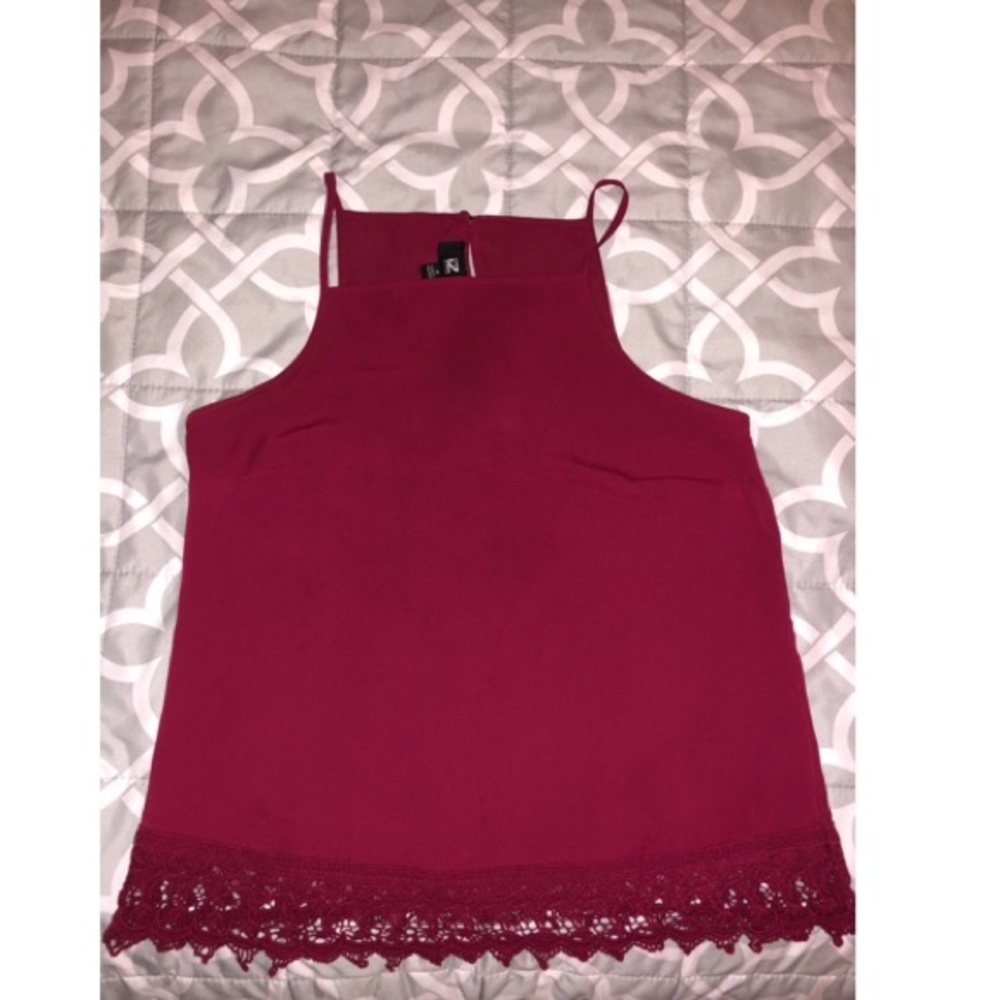 Iz Byer Burgundy Tanktop